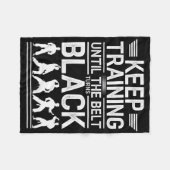 Behalt Training bis der Gürtel schwarzen Karate De Fleecedecke (Vorderseite (Horizontal))