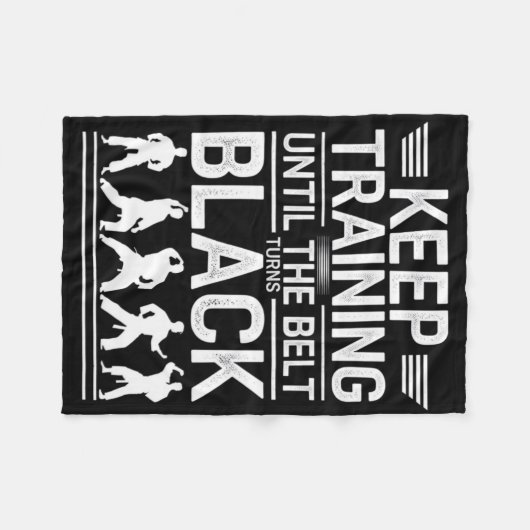 Behalt Training bis der Gürtel schwarzen Karate De Fleecedecke (Vorderseite (Horizontal))