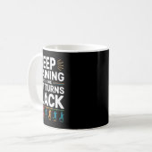 Behalt Training bis der Gürtel schwarzen Karate De Kaffeetasse (Vorderseite Links)