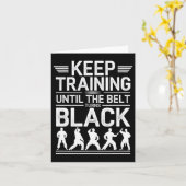 Behalt Training bis der Gürtel schwarzen Karate De Karte (Gelbe Blume)