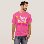 Behalt Training, bis der Gürtel sich schwarzer Fun T-Shirt (Vorne ganz)