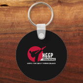 Behalt Training bis der Gürtel sich zum Schwarzen  Schlüsselanhänger (Vorderseite)