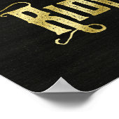 Behalt und Fahrt auf GoldpferdTypografie Poster (Ecke)