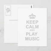 Behalt und Play Music - Rock Band Party Dance Postkarte (Vorne/Hinten)