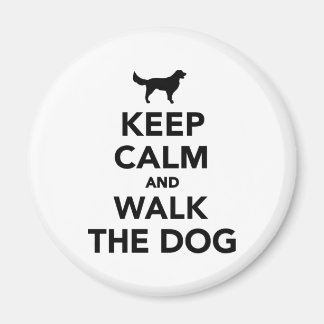Behalt und Spazierhund Magnet