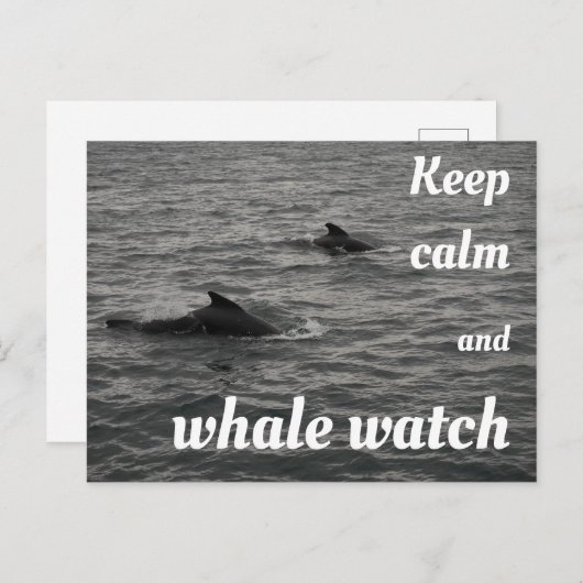 Behalt und Wal-Uhr Postkarte (Vorne/Hinten)