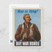 Behalt uns fliegen! postkarte (Vorne/Hinten)