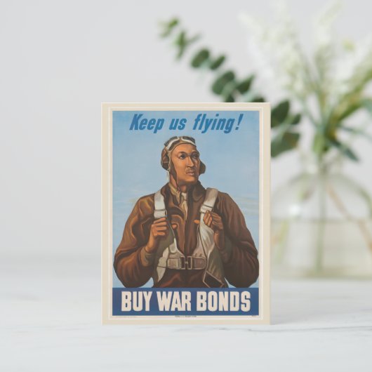 Behalt uns fliegen! postkarte (Stehend Vorderseite)