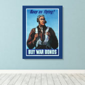 Behalt uns fliegen! ~ Tuskeegee Airman Leinwanddruck (Insitu (Holzboden))