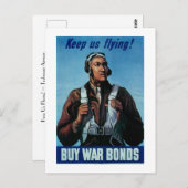 Behalt uns fliegen! ~ Tuskeegee Airman Postkarte (Vorne/Hinten)