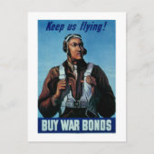 Behalt uns fliegen! ~ Tuskeegee Airman Postkarte (Vorderseite)