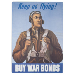 Behalt uns fliegen! Vintages afrikanisches WW2-Pil Klemmbrett