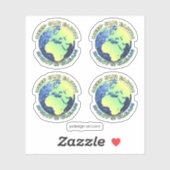 Behalt unsere Erde glänzend saubere Glitzern des E Aufkleber (Blatt)