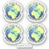 Behalt unsere Erde glänzend saubere Glitzern des E Aufkleber (Vorderseite)