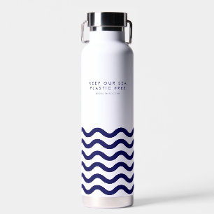 Behalt unsere Seeteile in den Nautikwellen des Fre Trinkflasche
