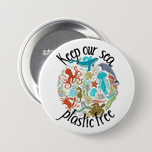 Behalt unseren Plastikwal Button (Vorne & Hinten)