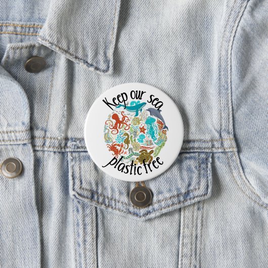 Behalt unseren Plastikwal Button (Beispiel)