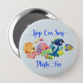 Behalt unserer Seefische aus Plastik Button (Vorne & Hinten)