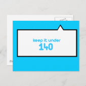 Behalt unter 140 postkarte (Vorne/Hinten)