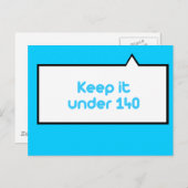 Behalt unter 140 Zeichen Postkarte (Vorne/Hinten)