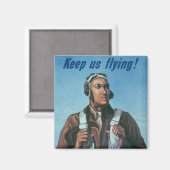 Behalt us Flying ~ Tuskeege Airman Magnet (Vorderseite/Rückseite)