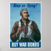 Behalt us Flying ~ Tuskeege Airman Poster (Vorne)