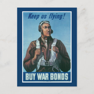 Behalt us Flying ~ Tuskeege Airman Postkarte