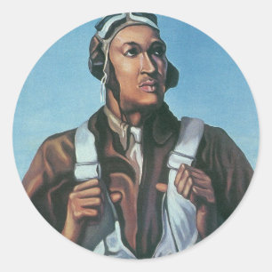 Behalt us Flying ~ Tuskeege Airman Runder Aufkleber