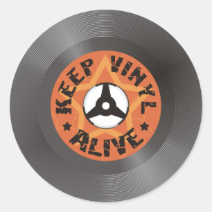 Behalt Vinyl Alive Runder Aufkleber