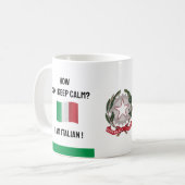 Behalt von Beruhigung Italien & Funny Text, italie Kaffeetasse (Vorderseite Links)