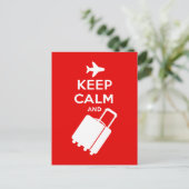 Behalt von Beruhigung und Tragen auf Gepäck Postkarte (Stehend Vorderseite)