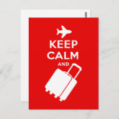 Behalt von Beruhigung und Tragen auf Gepäck Postkarte (Vorne/Hinten)