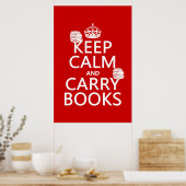 Behalt von Büchern in beliebiger Farbe Poster (Küche)