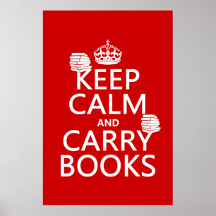 Behalt von Büchern in beliebiger Farbe Poster