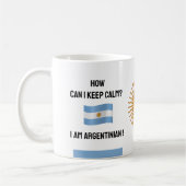 Behalt von Calm Argentina & Funny Text, argentinis Kaffeetasse (Links)