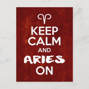 Behalt von Calm Aries über die Geburtstagsastrolog Postkarte