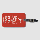 Behalt von Calm Baseball individuelle Name & Farbe Gepäckanhänger (Vorderseite (Horizontal))