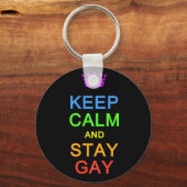 Behalt von Calm & Bleibe Gay-Schlüsselkette Schlüsselanhänger (Vorderseite)