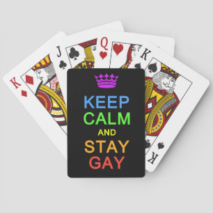Behalt von "Calm & Bleibe Gay"-Spielkarten Spielkarten