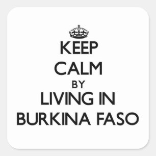 Behalt von Calm by Living in Burkina Faso Quadratischer Aufkleber
