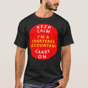 Behalt von Calm Carry auf den bestellten Buchhalte T-Shirt