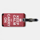 Behalt von Calm Carry auf Koffer Gepäckanhänger (Rückseite horizontal)