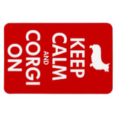 Behalt von Calm Corgi auf einem großen Auto-Magnet Magnet (Horizontal)