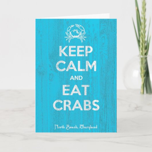 Behalt von Calm & Eat Crabs Karte (Vorderseite)