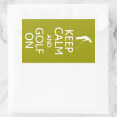 Behalt von Calm & Golf Auf Farbaufklebern Rechteckiger Aufkleber (Tasche)