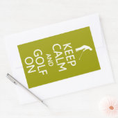 Behalt von Calm & Golf Auf Farbaufklebern Rechteckiger Aufkleber (Umschlag)