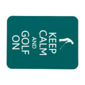 Behalt von Calm & Golf On Custom Color Magnet (Horizontal)