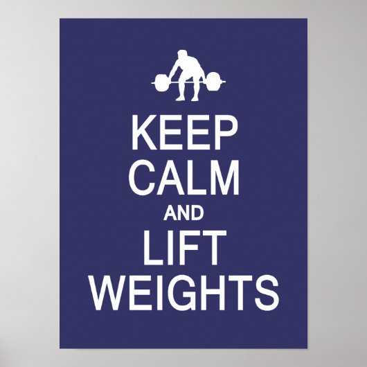 Behalt von Calm & Lift Gewichten nach Maß Poster (Vorne)