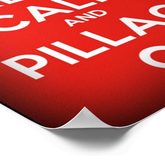 Behalt von Calm Pillage auf Pirate Poster (Ecke)