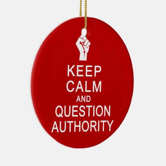 Behalt von Calm & Question Authority Ornament, per Keramikornament (Rechts)
